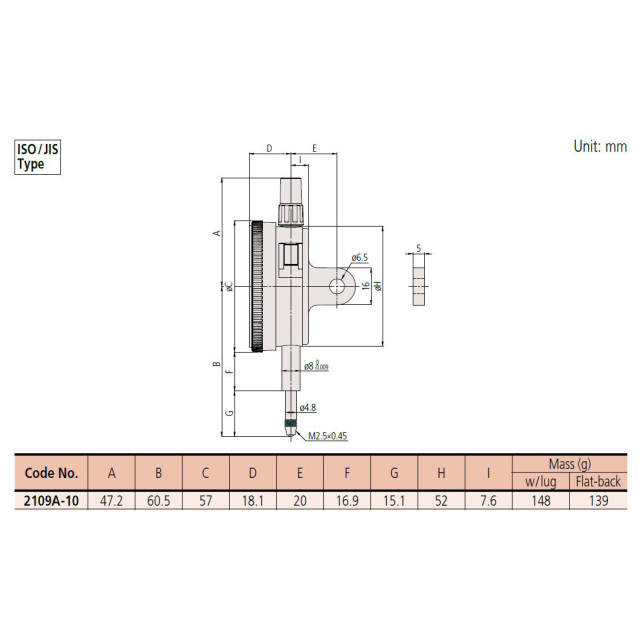 2109A-10 針盤式量錶